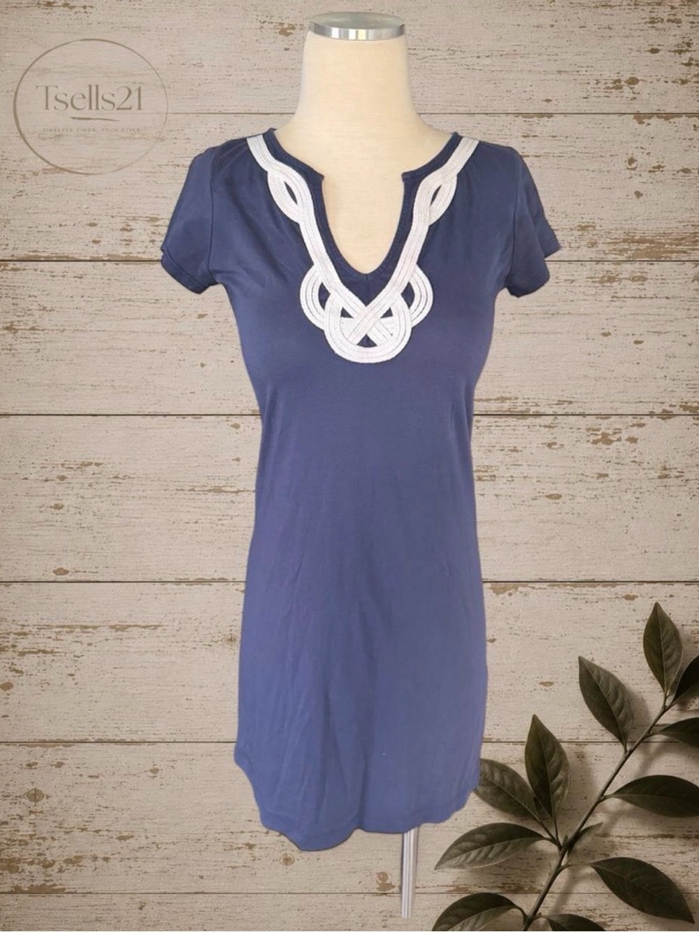Lilly Pulitzer Navy Brewster T-Shirt Dress - Size XS